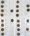 Ancient coins in lots - Roman coinage - An interesting lot Roman AE Drachms from Alexandria: Traianus (10), Domitianus (1), Hadrianus (4), Lucius Veru...