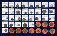 Ancient coins in lots - Roman coinage - A small collection of Roman coinage 4th and 5th century, mainly (small) Folles but also 5 Siliqua (2 x Julianu...