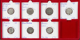 Ancient coins in lots - Roman coinage - A small lot with Roman Denarii: a Republic (C. Renius, Cr. 231/1), Hadrianus, Domitianus, 3 x Faustina Mater (...