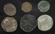 Ancient coins in lots - Roman coinage - A small lot with 2 Sestertii (Lucilla and Philippus I), a Byzantine Follis, an Antoninianus of Gallienus etc. ...