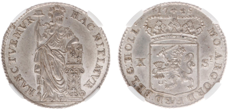 Holland Provincie (1581-1795) - X Stuiver 1749 OVER 1748 plain edge (Delm. 1198 ...