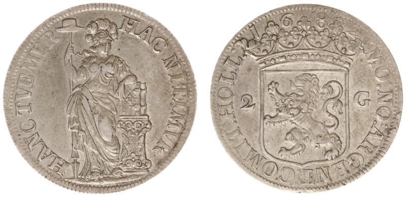 Holland Provincie (1581-1795) - 2 Gulden 1687, plain edge Provincial type (CNM 2...