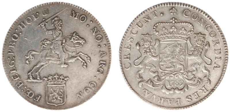 Holland Provincie (1581-1795) - 1/2 Zilveren Rijder 1789 reeded edge, Dordrecht ...