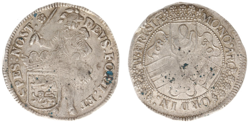 West-Friesland (het Gewest 1581-1795) - Daalder van 30 Stuivers 1684 mm. Flower ...