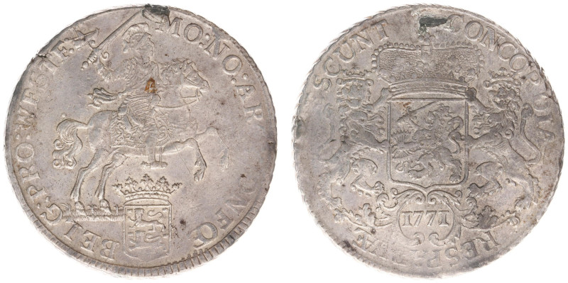 West-Friesland (het Gewest 1581-1795) - Zilveren Rijder 1771 mm. Haringbuis (CNM...