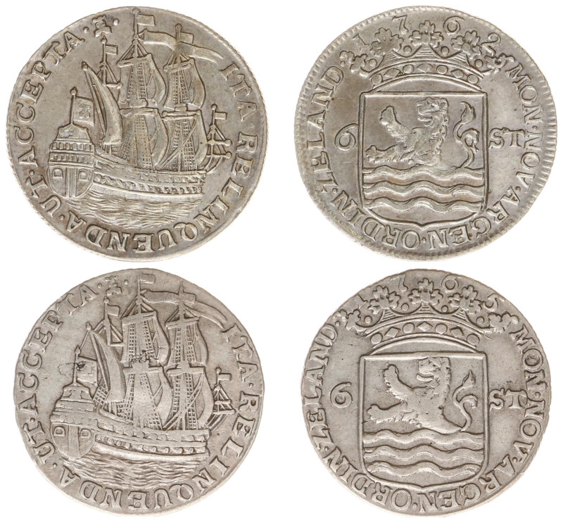 Zeeland Provincie (1580-1795) - Scheepjesschelling 1762 + 1765 (CNM 2.49.90-91 /...