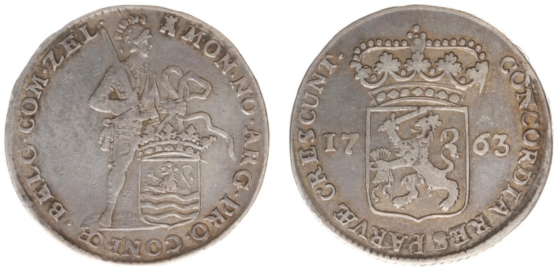 Zeeland Provincie (1580-1795) - 1/2 Zilveren Dukaat 1763 (Delm. 1003 / CNM 2.49....