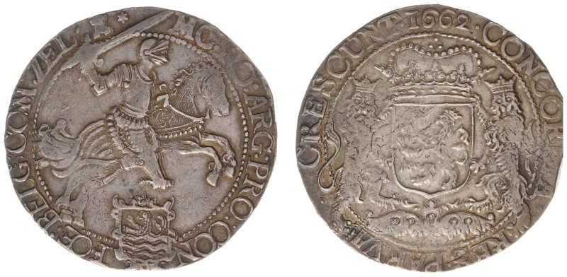 Zeeland Provincie (1580-1795) - Zilveren Rijder 1662 mm. Tower (Delm. 1024/R1 / ...