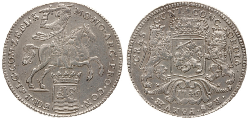 Zeeland Provincie (1580-1795) - Zilveren Rijder 1746 mm Tower (Delm. 1028 / CNM ...