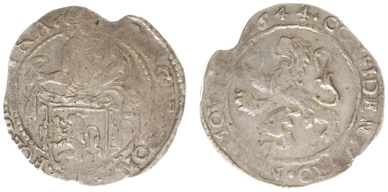 Utrecht Provincie (1581-1795) - 1/2 Leeuwendaalder 1644 variety: crowned lion an...