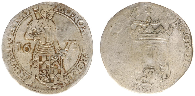 Utrecht Provincie (1581-1795) - 1/2 Zilveren Dukaat 1673 (Delm. 1004 R3 / CNM 2....