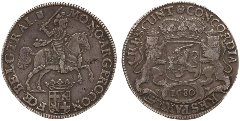 Utrecht Provincie (1581-1795) - Zilveren Rijder or Dukaton 1680, mm arms of city...