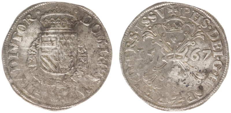 Overijssel Heerlijkheid (1528-1581) - Philips II (1555-1581) - Bourgondische Kru...