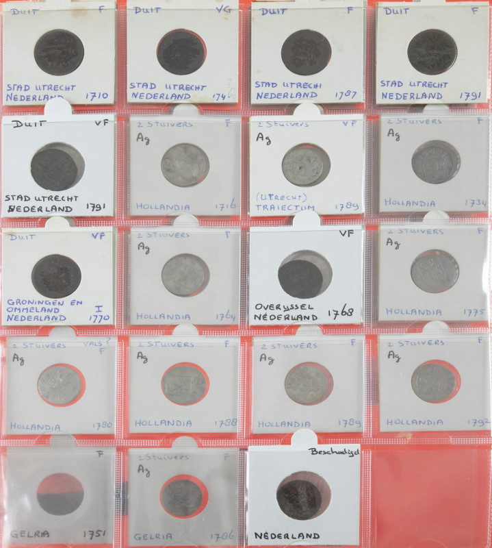 Dutch Provincial in albums - Small collection Dutch Provincial coinage among whi...