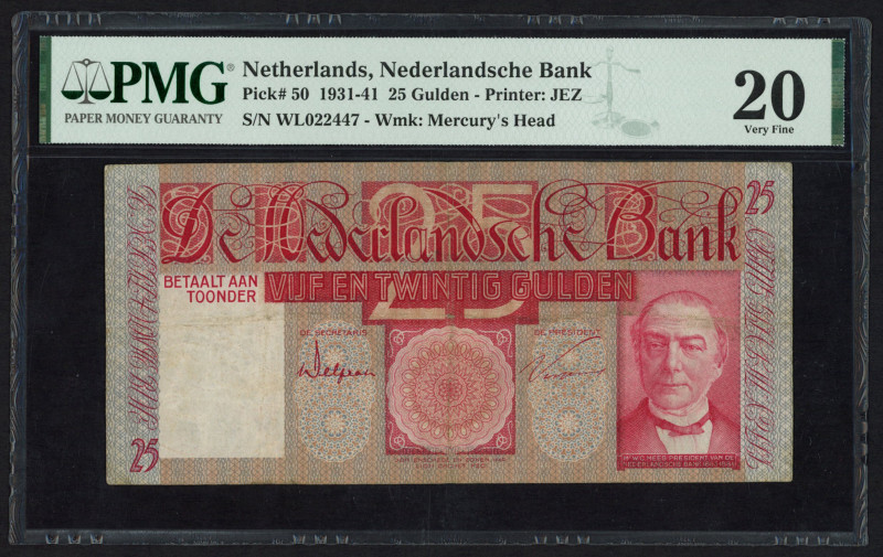 Banknotes Netherlands - 25 Gulden 1931 Mees PROOF in circulation and REPLACEMENT...