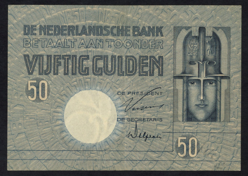 Banknotes Netherlands - 50 Gulden 1929 Minerva (Mev. 96-1b / AV 64.1b / PL79b / ...