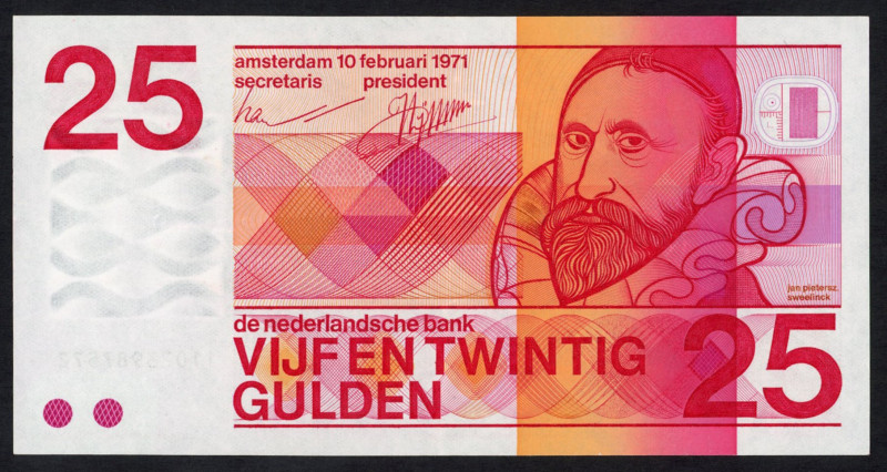 Banknotes Netherlands - The Oxenaar Archives - 25 Gulden 1971 Sweelinck - 25 Gul...