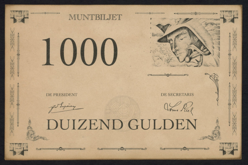 Banknotes Netherlands - Miscellaneous - 5 Cent, 2.5 gulden + 1000 Gulden z.j. Me...