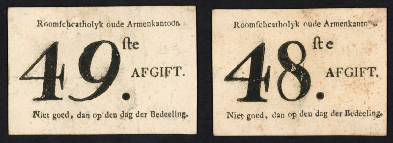 Banknotes Netherlands - Armenbedeeling - Amsterdam 1774 - Roomschcatholyk Oude A...