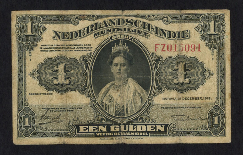 Banknotes Netherlands Oversea - Nederlands-Indië - 1 Gulden 13 december 1919 Mun...