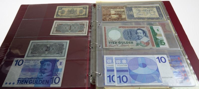 Banknotes Netherlands and Oversea in albums - Netherlands - Album banknotes Neth...