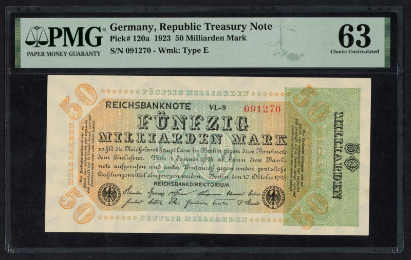 World Banknotes - Deutschland - Inflation (1919-1924) - 50 Milliarden Mark 1923 ...