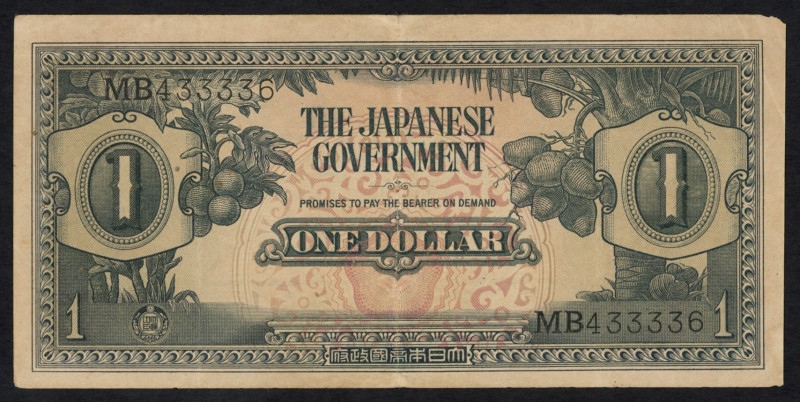 World Banknotes - Malaya - Jap. Occupation WWII - 1 Dollar ND (1942) Series MB 4...