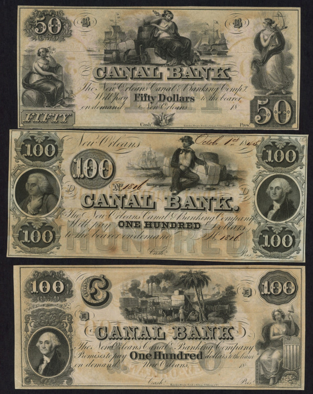 World Banknotes - USA - Obsoletes - Canal & Banking company New Orleans 18_ Rema...