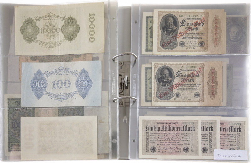 Banknotes world in albums - Germany - Album banknotes Germany inflation period, ...