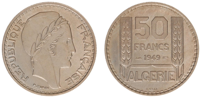 Algeria - French Occupation - 50 Francs 1949 - Essai (KM E2, Lec.51) - Obv: Hood...