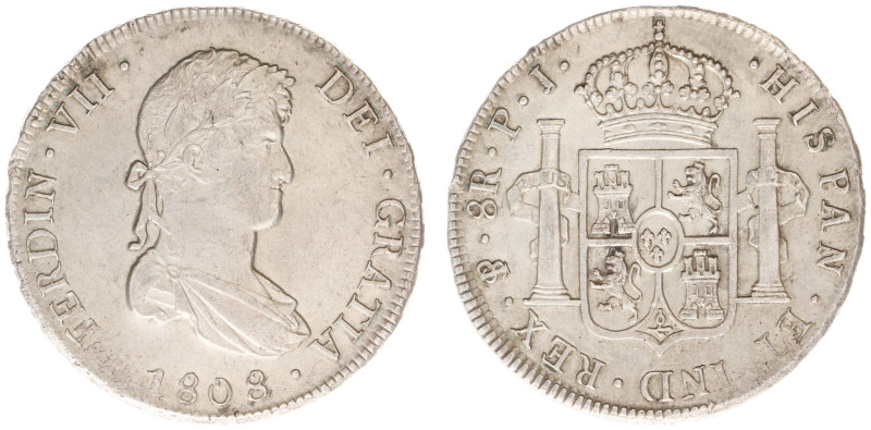 Bolivia - Charles IV (1788-1808) - 8 Reales 1808-PJ (KM73, Cayon13975, CCT685) -...