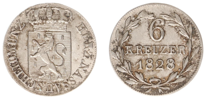 Deutschland - Staaten - Nassau - Wilhelm (1816-1839) - 6 Kreuzer 1828 (KM46.2, A...