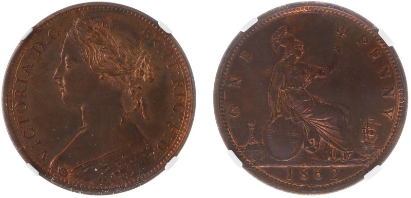 England - House of Hanover (1714-1901) - Victoria (1837-1901) - Penny 1862 - Bun...