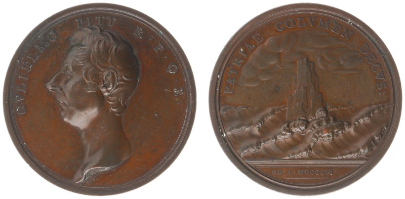 England - Medals & Tokens - 1806 - Medal 'Death of William Pitt' by T. Webb (Eim...