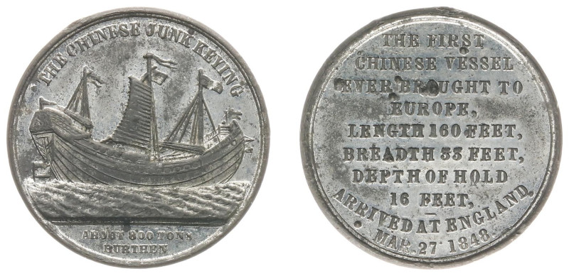 England - Medals & Tokens - 1848 - Medal 'European visit of the Chinese junk Key...