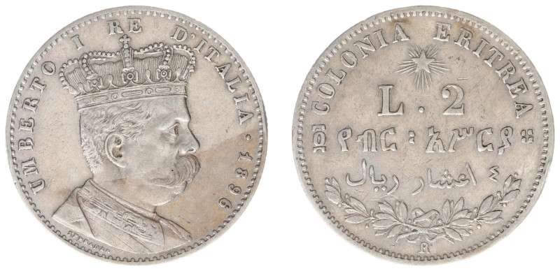 Eritrea - Italian Colony - Umberto I (1889-1900) - 2 Lire 1896 (KM3, Gig.4/R) - ...