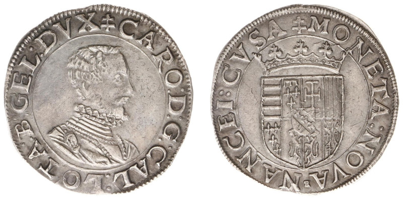 France - Lorraine - Charles III (1545-1608) - Teston nd. (Boud.1529) - Obv: Crow...