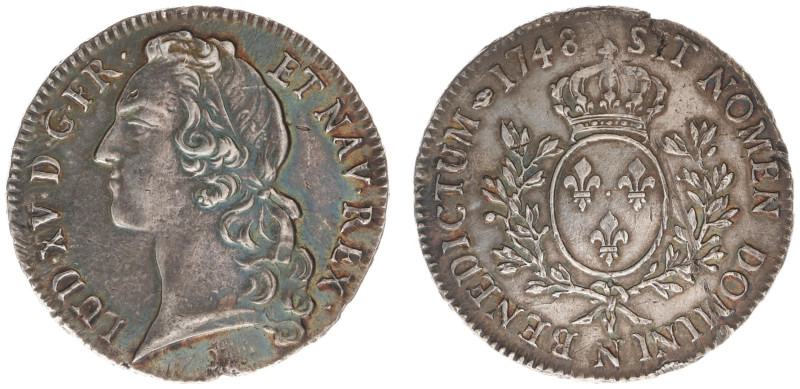 France - Royal (987-1793) - Louis XV (1715-1774) - Ecu au bandeau 1748-N, montpe...