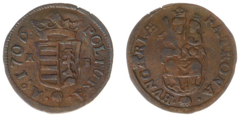 Hungary - Franz Rakoczi (1703-1711) - Revolutionary Coinage - Poltura 1706-CM, K...