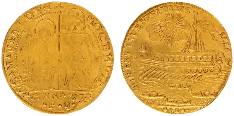 Italy - Venice - Alvise Sebastiano III Mocenigo (1722-1732) - Gold restrike Osel...