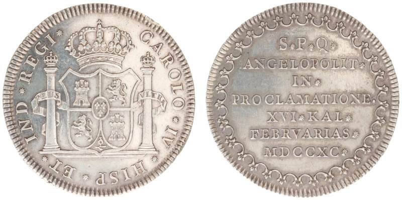 Mexico - Charles IV (1788-1808) - Proclamation Medal 1790 (Grove C137, Herrera 1...