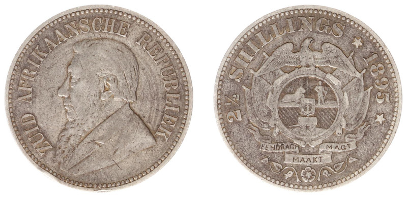 South Africa - Zuid-Afrikaansche Republiek - 2½ Shillings 1895 (KM7, HernZ35) - ...