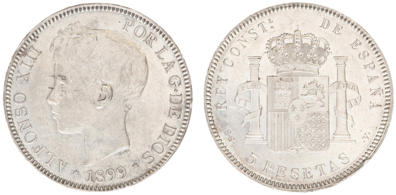 Spain - Alfonso XIII (1886-1931) - 5 Pesetas 1898 SG-V (KM707, Cayon17647, CCT27...