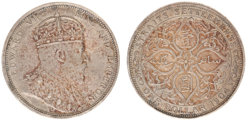 Straits Settlements - Edward VII (1901-1910) - Dollar 1904 (KM25, Pr.4, SS31) - ...