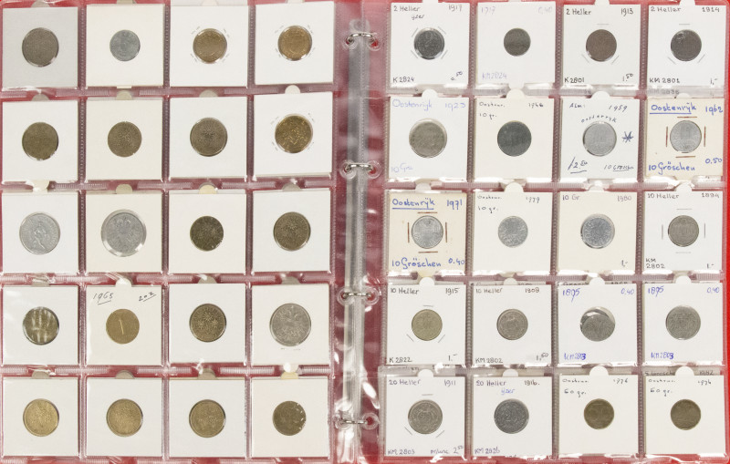 Coins world in albums - Austria - Album with Austrian coins 1896-1986, approx. 1...