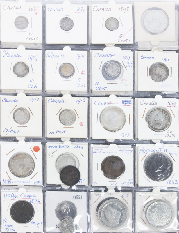 Coins world in albums - Canada - Collection Canada & USA