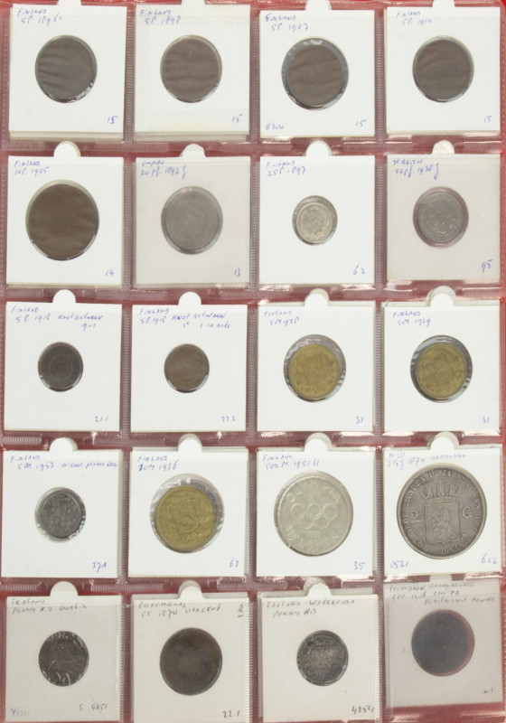 Coins world in albums - World coins - Very interesting lot copper and silver wor...