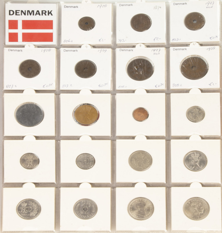 Coins world in albums - World coins - Collection Scandinavia 1718 to 1976