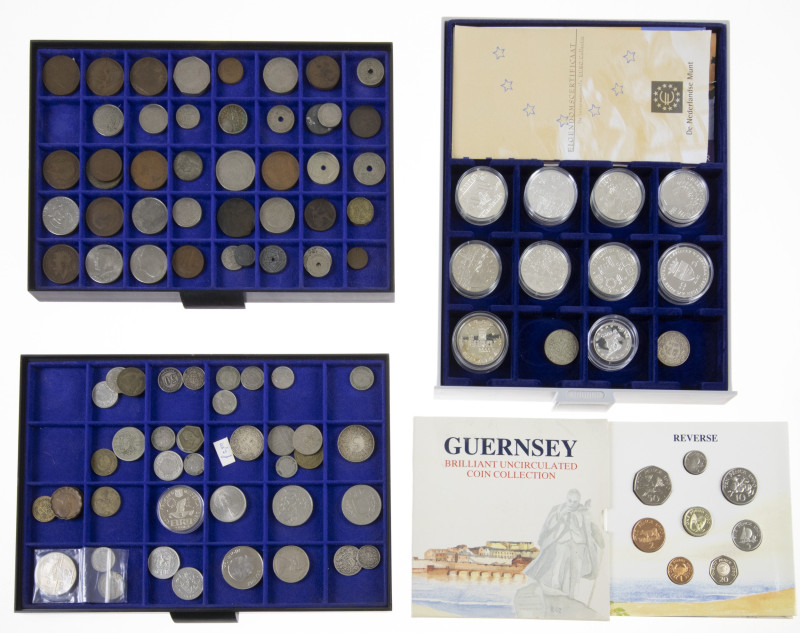 Coins world in boxes - Euro's - Box with silver Euro coins incl. 5, 10, 25, 50 E...