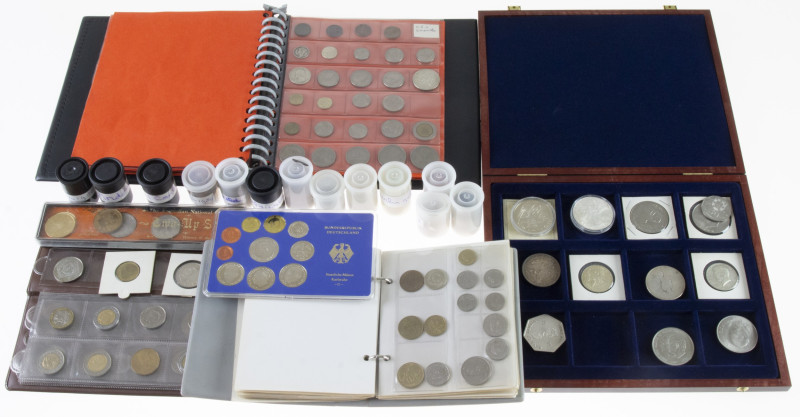 Coins world in boxes - World coins - Collection various world coins in box incl....